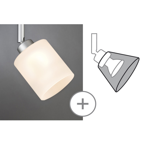 Paulmann DecoSystems Lampenschirm – Eleganter Schlafzimmerschirm aus Weißem Glas