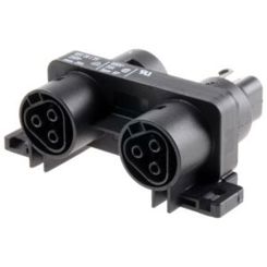 Wieland RST20i3 Leuchtensteckverbinder – 3-fach Verteilerblock für Tafelmontage – 20A – Schwarz
