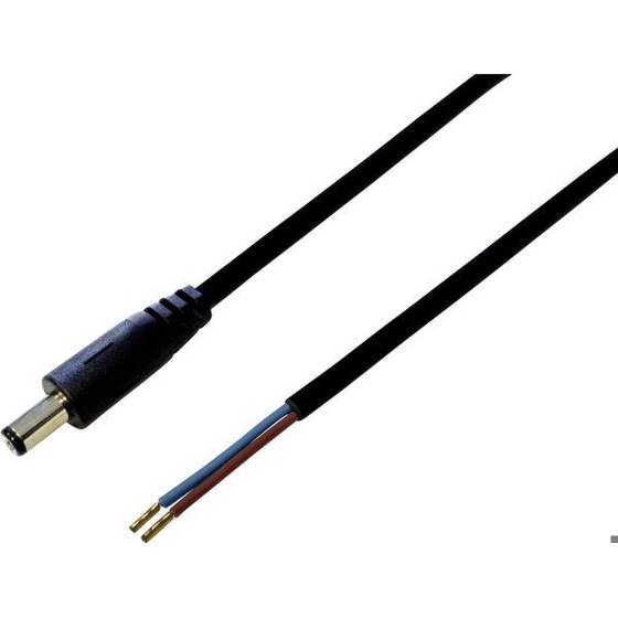 TRU COMPONENTS Niedervolt-Anschlusskabel TC-2511301 - 5,00 m mit Niedervolt-Stecker und offenen Kabelenden (2x 2,50 mm²)