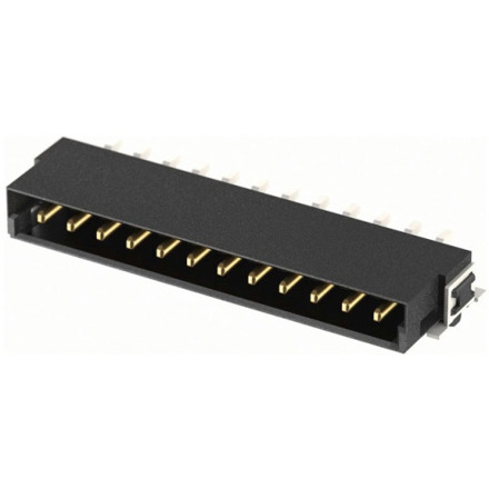 Schwarze 12-polige abgewinkelte Messerleiste - RM 2.54 mm (15550122701333)