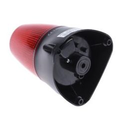 Moflash LEDA100 LED Blitz-Licht - Rot | 80dB Signal-Leuchte | Spannung: 85-380V DC | 85-285V AC | Blitz-Summer-Kombination