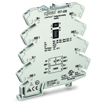 Wago 857-400 Anschlussblock 8-polig, Grau - Ideal für DIP-Schalter