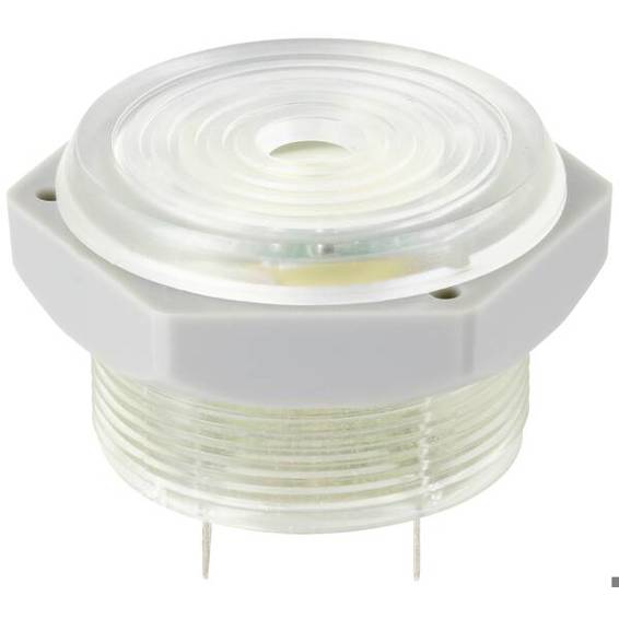 TRU COMPONENTS TC-10475832 Piezo-Signalgeber – 95 dB Lautstärke, 12 V/DC, Dauerbetrieb, mit blauer LED (1 Stück)
