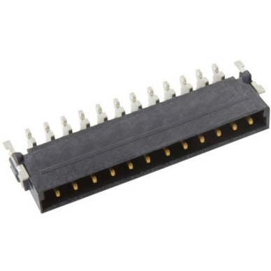 Messerleiste 12-polig RM 2,54 mm abgewinkelt schwarz - 15550122601333