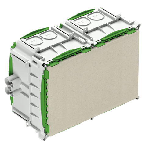 Einbaugehäuse - Grün - IP30 Schutz - Ideal für Betonbau - Für LED - 400V AC Bemessungsisolationsspannung - Halogenfrei