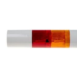 Patlite LR4 Multifunktionaler LED Signalturm – 2-stufig, mehrfarbig (Rot/Gelb) mit integriertem Summer – Dauer 213.5mm