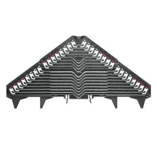 Rangierverteilerklemme PUSH IN - Schwarz - 1,5 mm² - 6 A - 250 V - 64 Anschlüsse - 16 Etagen - TS 35 x 15 - V-0 - PC