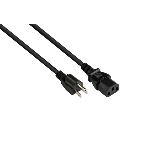 Good Connections® USA Netzstecker Typ B (NEMA 5-15P) zu C13 - 5m, AWG18, UL-zertifiziert, schwarz