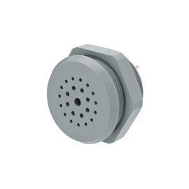 Piezo Signalgeber - Grau - 2 ... 35 VDC | 8.6mA | 73dB | 2.5kHz | ABS | Printstifte | IP67 Schutz
