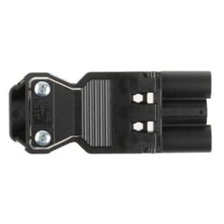 Wieland GST18i3 Mini Leuchtensteckverbinder - 3 Kontakte, Kabelmontage, 20A, Schwarz, 0,75mm²