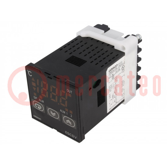 E5CSV-R1TD-500 24VAC/DC - 1/16 DIN Temperaturregler mit Relais, 1 Alarmausgang, Thermoelement & Pt100-Eingang, DIP-Schalter