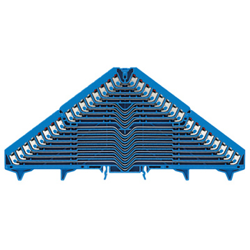 Rangierverteilerklemme PUSH IN Blau - 1.5 mm², 6 A, 250 V - 64 Anschlüsse, 16 Etagen - TS 35 x 7.5 - V-0 - PC