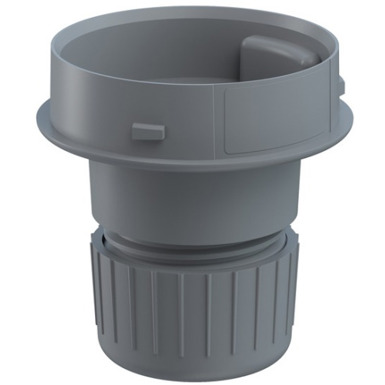 Rohradapter Grau – 62 mm x 60 mm für EvoSIGNAL | Signalgeberrohrsockel