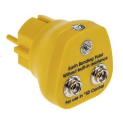 RS PRO Erdanschluss-Stecker - 10 mm Stift (x2) - 4 mm Buchse - Europäischer Netzstecker EN 61340-5-1