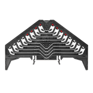Rangierverteilerklemme PUSH IN - Schwarz - 1,5 mm² - 8 A - 250 V - 32 Anschlüsse - 8 Etagen - TS 35 x 15 - V-0 - PC