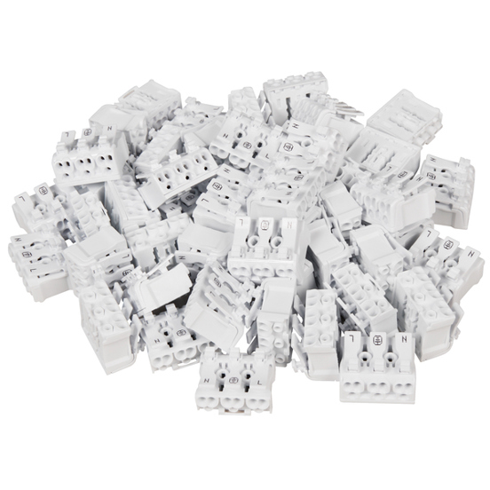 McPower Lüsterklemme mit Betätigungshebel - 0,5-2,5mm² - max. 16A - 50er-Pack