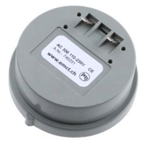 EMCT Piezo Buzzer – Dauerton 90dB für Frontplattenmontage | Spannungsbereich 110V-230V AC/DC | Interne Nutzung | Ø 40mm, Abmessungen 40 x 28.5mm
