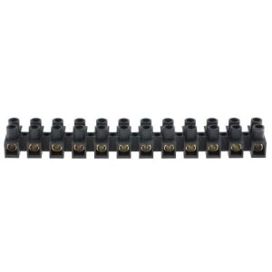 RS PRO PP Lüsterklemme Schwarz - 12-polig mit Schraubanschluss, Raster 15mm, für 16 mm² / 76A