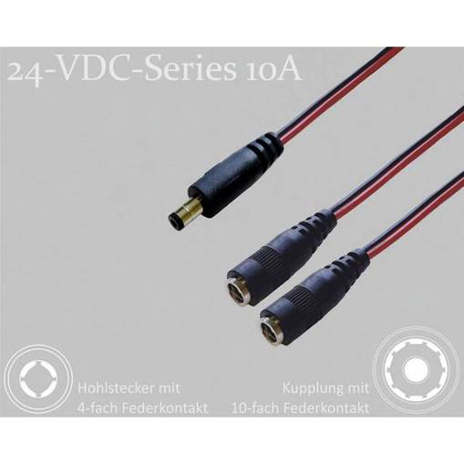 BKL Electronic Niedervolt DC-Verteilerstecker 075917 | DC-Kupplung 5.5 mm - 2.5 mm, 0.30 m, 1 Stück