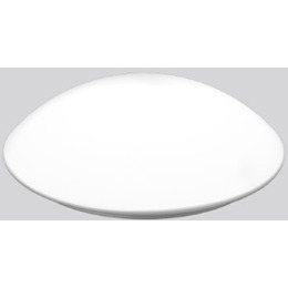 Ersatzabdeckung aus Kunststoff – D 3 Flat Polymero in Opal Weiß | Lampenersatzglas