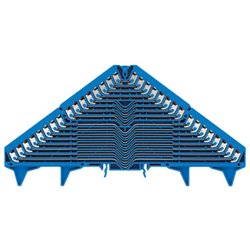 Rangierverteilerklemme - PUSH IN - Blau - 1.5 mm² - 6 A - 250 V - 64 Anschlüsse - 16 Etagen - TS 35 x 15 - V-0 - PC