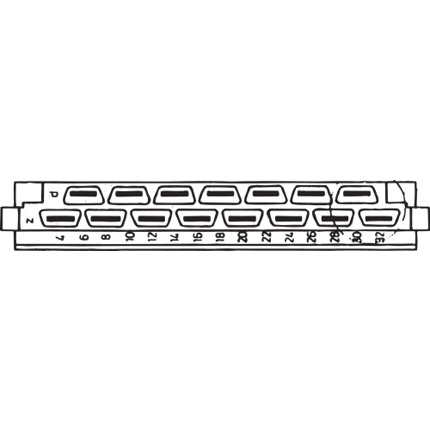 Messerleiste Steckverbinder H – EN 60603 | DIN 41612 | 15 Kontakte | Pinlänge 3,0 m