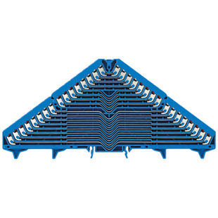 Rangierverteilerklemme PUSH IN - Blau - 1.5 mm² - 6 A - 250 V - 64 Anschlüsse - 16 Etagen - TS 35 x 7.5 - V-0 - PC