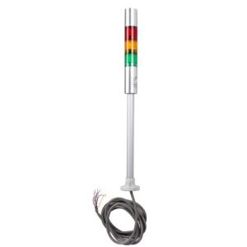 Patlite LR4 LED Signalturm - 3-stufig, mehrfarbig (Rot/Gelb/Grün) mit Sommer Blitz - Dauer 543.5mm, Multifunktional