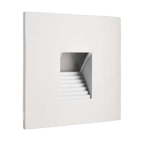 Eckige Abdeckung für LED Wand-Einbauleuchte ALWAID 2 | Weiß - Stufen-Design