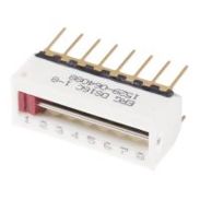 ERG DIP-Schalter Gleiter 8P - 8-stellig, vergoldete Kontakte, 250 mA @ 30 V DC, bis +85°C